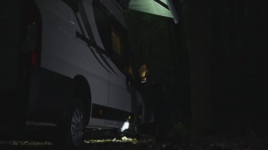 Recreational Vehicle Burglar Preparing For Theft on the Campground