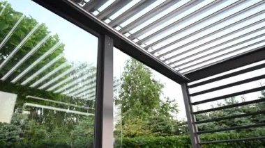 Garden Shelter Gazebos Architecture with Automatic Blinds