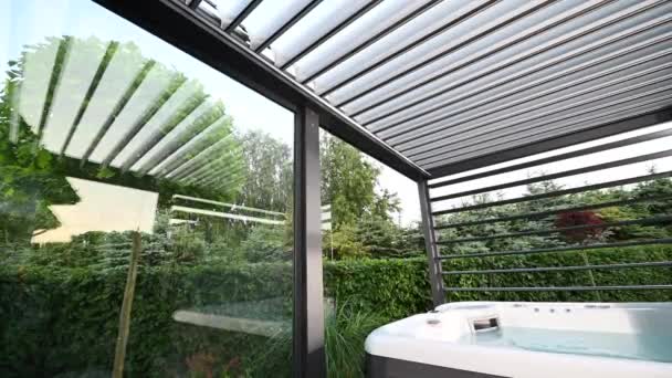 Nowoczesne Spa Wewnątrz Gazebos Garden Shelter — Wideo stockowe