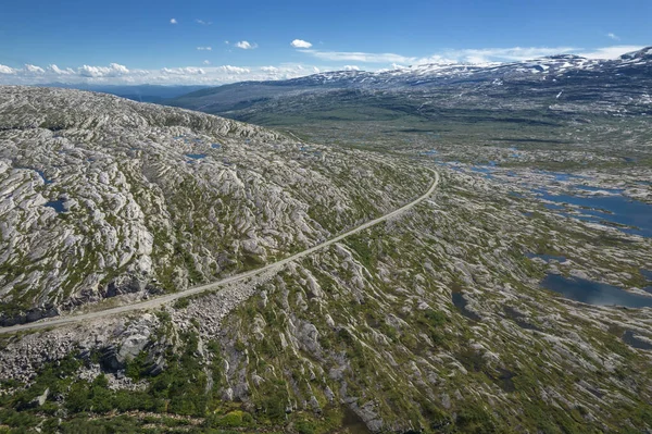 Nordland County Norveç Saltfjellet Svartisen Ulusal Parkı Parkta Manzaralı Yol — Stok fotoğraf