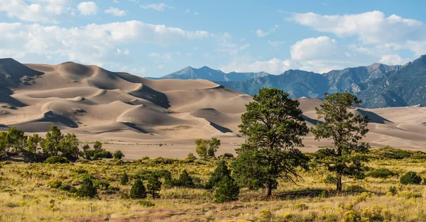 Colorado State Great Sand Dunes National Park Panorama Verão Cênico — Fotografia de Stock