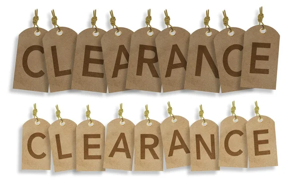 Clearance Vintage Labels — Stock Photo, Image