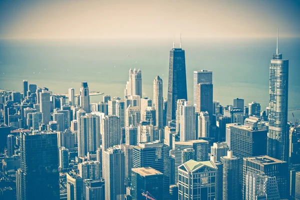 Chicago skyline luchtfoto — Stockfoto