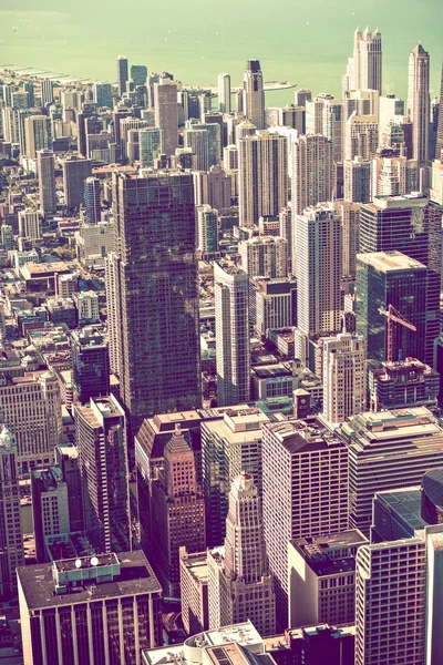 Classificazione annata sullo skyline di chicago — Foto Stock