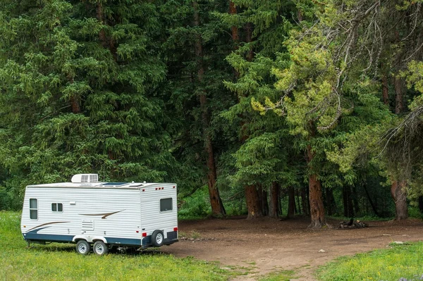 Campista boondocking — Fotografia de Stock