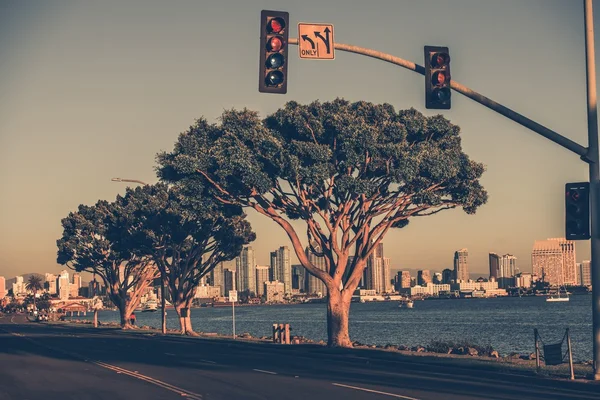 Baia di San Diego e Skyline — Foto Stock