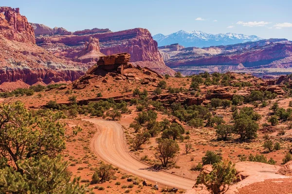 Estrada de país de cascalho de Utah — Fotografia de Stock