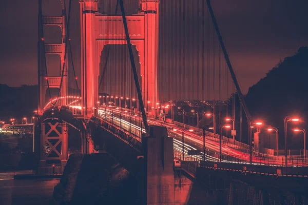 Golden Gate Bridge bei Nacht — Stockfoto