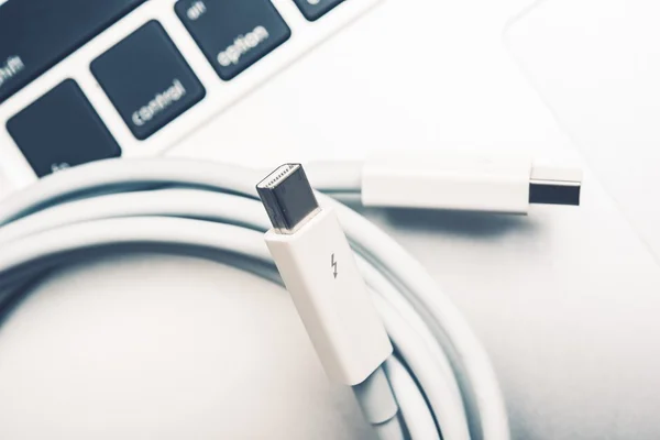 Thunderbolt and Keyboard — Stock Photo, Image