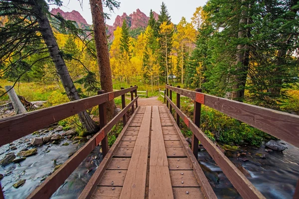 Wooden Trail Bridge — Stock Photo, Image