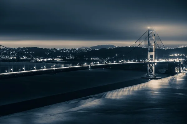 Golden Gate noite tema — Fotografia de Stock