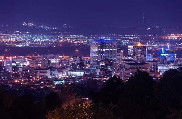 Salt Lake City Paisagem noturna — Fotografia de Stock