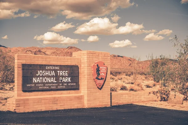 Joshua Tree Park segno — Foto Stock