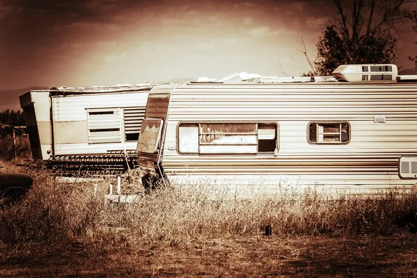 Old Rusty Campers — Stok Foto