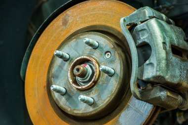 Rusty araba disk fren