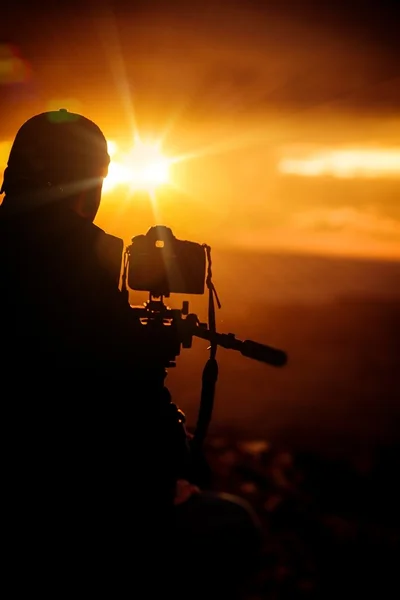 Fotografieren bei Sonnenuntergang — Stockfoto