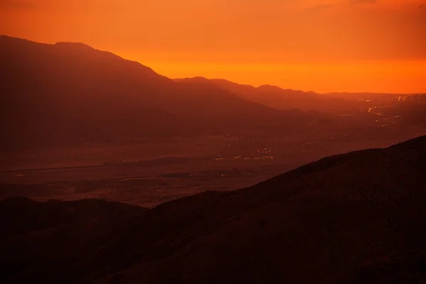 Západ slunce údolí údolí — Stock fotografie