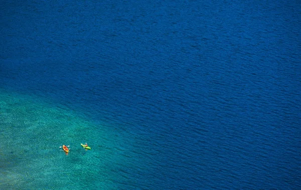 Jezero na kajaku — Stock fotografie