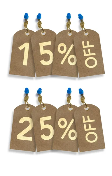 Sale Paper Tags Discount — Stock Photo, Image