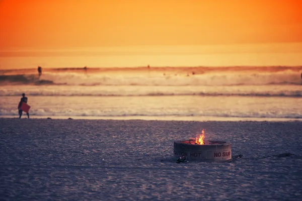 Praia fogueira — Fotografia de Stock