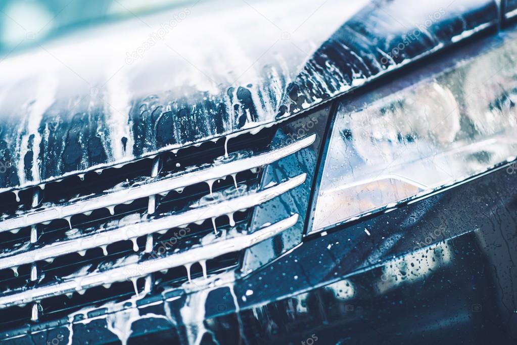 Active Foam Car Cleaning — Stock Photo © 68236811