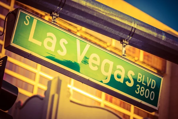 Las vegas boulevard znak — Zdjęcie stockowe