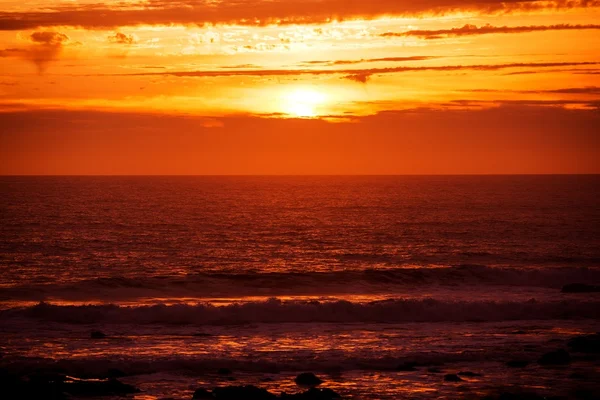 Scenic Red Ocean Sunset — Stock Photo, Image