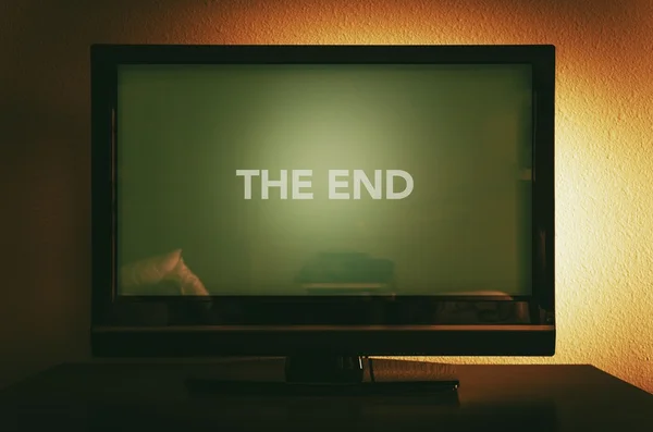 I slutet av TV — Stockfoto