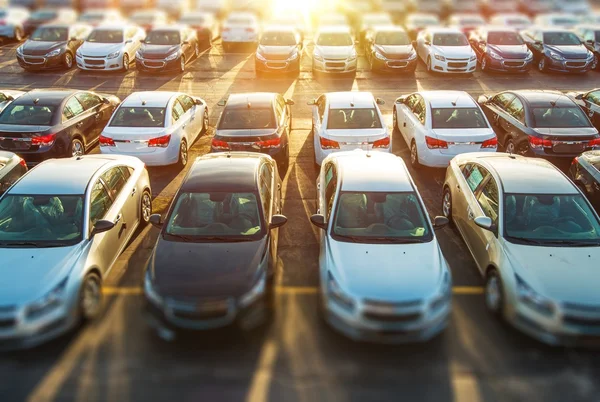 Händlerfahrzeuge auf Lager — Stockfoto