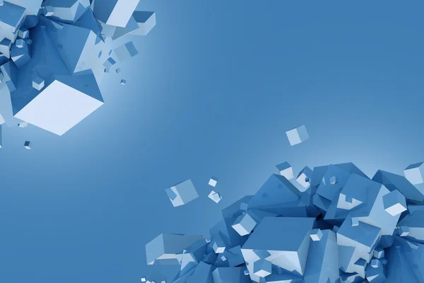 Concetto cubi blu — Foto Stock