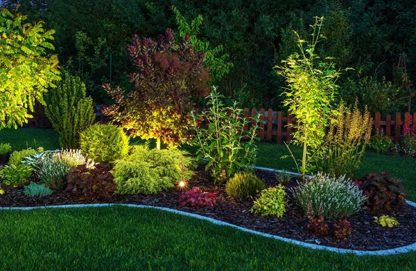 Illuminated Garden — Stock Photo, Image