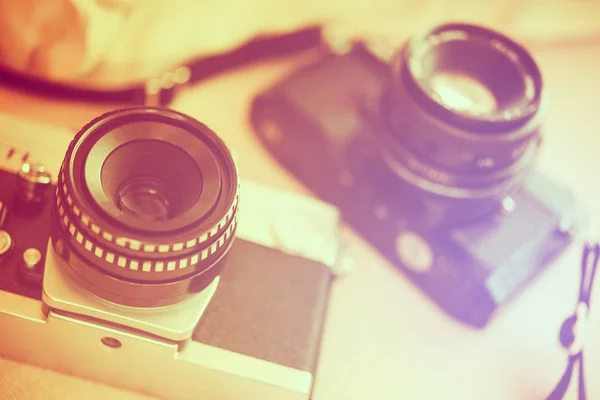 Vintage fotografi kameror — Stockfoto