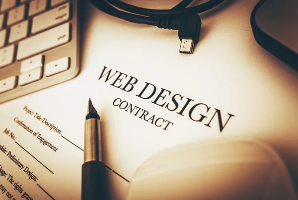 Web Design Contract — Stock Photo, Image