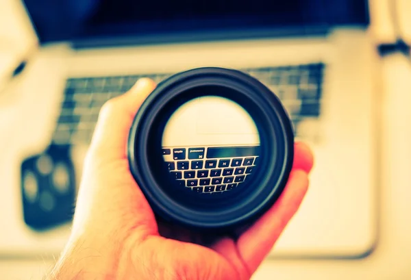 Digital Photo Lens Cleaning — Stock Photo, Image