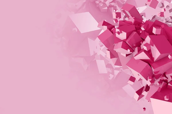Cubos rosados Fondo abstracto — Foto de Stock