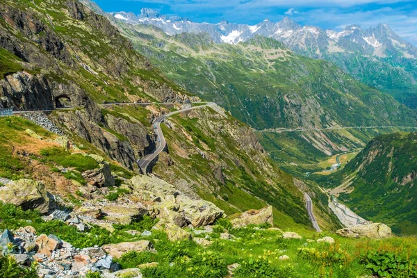 Schweizer Alpen Aussichtsstraße — Stockfoto
