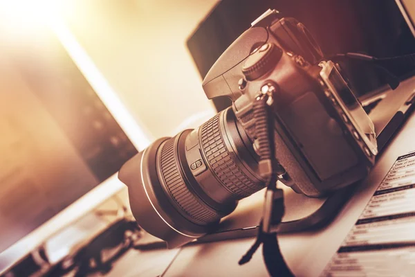 Estación de trabajo de fotografía — Foto de Stock