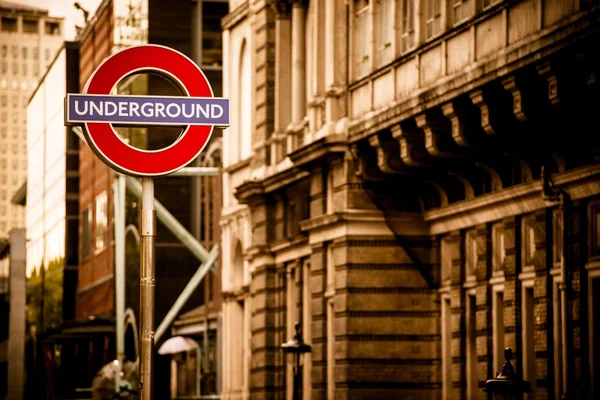 London Underground w sepii — Zdjęcie stockowe