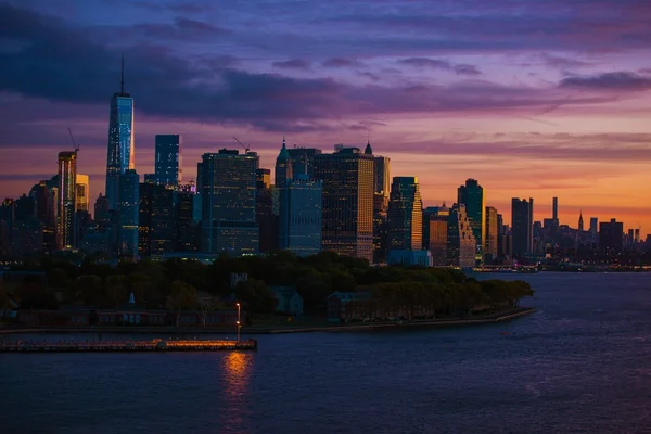 New York Skyline Sunrise — Stock Photo, Image