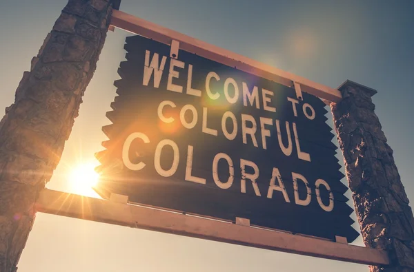 Welcome in Colorado Sign — Stock Photo, Image