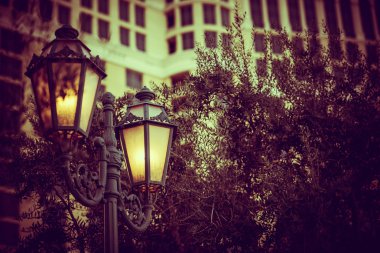 Vintage sokak aydınlatma direği