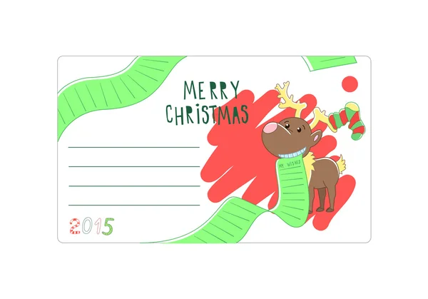 Envelope Christmas or Christmas Vector illustration — Stock Vector