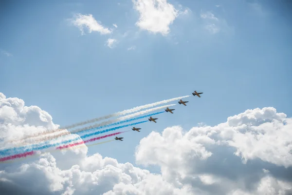 Exposición aérea MAKS 2015 Imágenes de stock libres de derechos