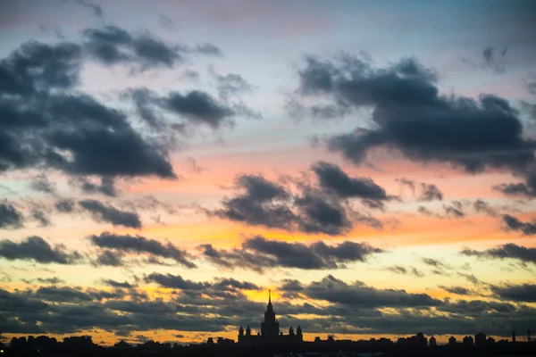 Sunset Moscow State University no inverno — Fotografia de Stock