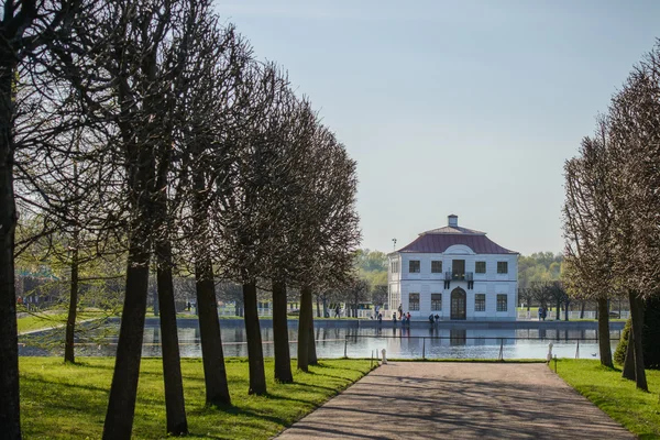 Petrodvorec, Petrohrad, Rusko: Pohled na Marly palác. — Stock fotografie