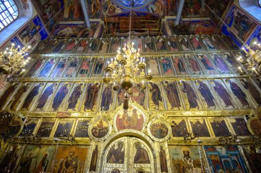 Suzdal Saint Euthymius Manastırı başkalaşım katedralde duvarlarında antik freskler