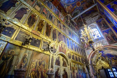 Suzdal Saint Euthymius Manastırı başkalaşım katedralde duvarlarında antik freskler
