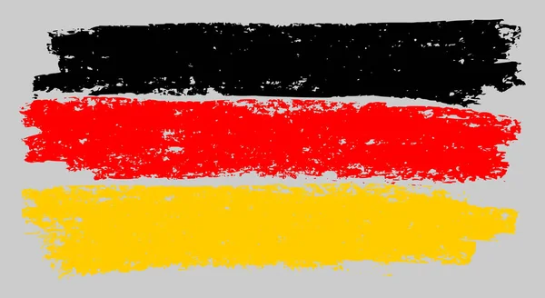 Germany Flag Charcoal Illustration with Chalk Effect — Stock Vector
