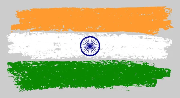 Ilustración de carbón de la bandera de la India con efecto tiza — Archivo Imágenes Vectoriales