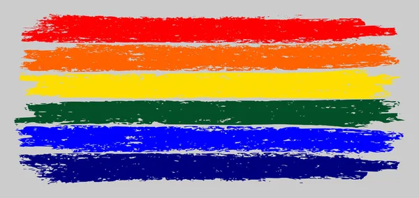 Ilustrasi Sketsa Bendera LGBT dengan Efek Chalk - Stok Vektor